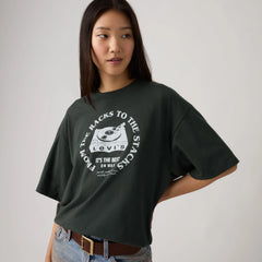 Graphic Short Stack T-Shirt - Batwing - Black