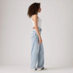 Baggy Dad Women's Jeans - Fan Flare - Light Wash