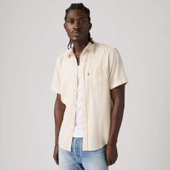 Short-Sleeve Classic One Pocket Standard Fit Shirt - Pumice Stone - White