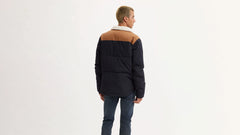 Quilted Woodsman Puffer Jacket - Navy Brown - Multi-Color