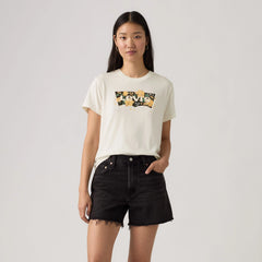 Graphic Logo Favorite Short Sleeve Tee - P2_Peony Print Bw Fi - White