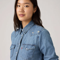 Ultimate Western Shirt - Bee In The Bonnet Western - Medium Wash
