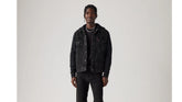 Hybrid Hoodie Trucker Jacket - Built to Last - Black