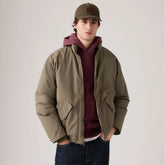 Briggs Short Puffer Jacket - Bungee Cord - Brown