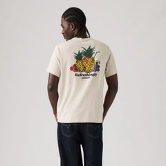 Relaxed Fit Short-Sleeve Graphic T-Shirt - Coastal Creative Fresh Pumice Stone - Tan