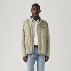 Menlo Military Jacket - Vintage Khaki - White