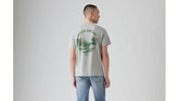 Relaxed Fit Short Sleeve Graphic T-Shirt - Taking The Scenic Route - Grey