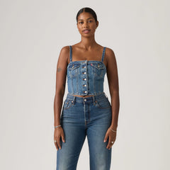 Denim Tube Top - All Over Blue - Medium Wash
