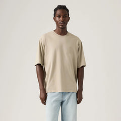 Loose Fit Half-Sleeve Embroidered Graphic T-Shirt - Tonal Vintage Khaki - Tan