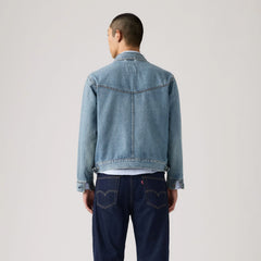 Market Miners Trucker Jacket - Enjoy The Route - Light Wash