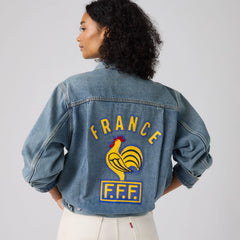 Levi’s® France Football Type II Jacket - France - Dark Wash