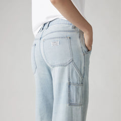Baggy Carpenter Linen+ Denim Lightweight Women's Jeans - Luxury Trip - Light Wash