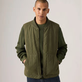 Quilted Utility Vest - Olive - Green