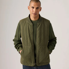 Quilted Utility Vest - Olive - Green