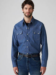 Shorthorn Sawtooth Western Shirt - Shorthorn Rigid - Dark Wash