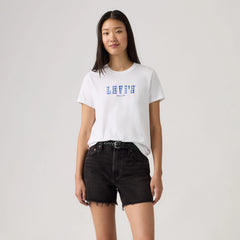 Graphic Logo Favorite Short Sleeve Tee - P2_Gingham Serif Bri - White
