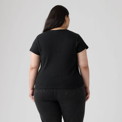 Sweetie Cap Sleeve Tee (Plus Size) - Anthracite Night - Black