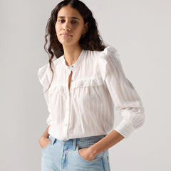 Gianna Long Sleeve Blouse - Bright White