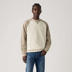 Red Tab™ Crewneck Sweatshirt - Posie Vintage Khaki - White