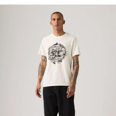 Standard Fit Classic Graphic T-Shirt - Levis Aquatic Egret - White