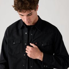 Classic Western Standard Fit Shirt - New Black Rinse - Black
