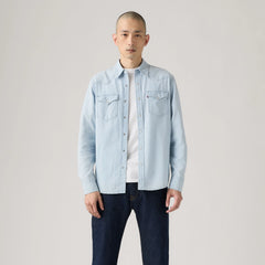 Classic Western Standard Fit Shirt - Evergreen - Light Wash
