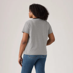 V-Neck T-Shirt (Plus Size) - Cloud Dancer - Multi-Color