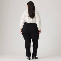 Classic Straight Women's Jeans (Plus Size) - Black