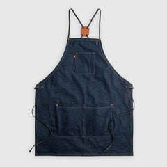 Adjustable Denim Apron - Indigo Rinse - Dark Wash