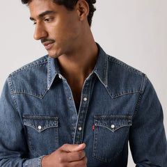 Barstow Western Denim Shirt - Solucell Western - Medium Wash