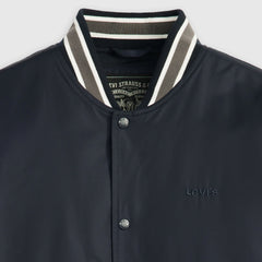 Lightweight Colorblock Varsity Jacket - Navy and Forged Iron - Blue