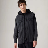 Hooded Classic Worker Shirt - Abner Washed Black - Black