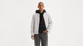 Cavalry Twill Varsity Bomber Jacket - Grey Violet - Grey