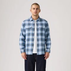 Jackson Worker Overshirt - Madhu Plaid Allure - Blue