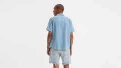 Short-Sleeve Classic One Pocket Standard Fit Shirt - Franklin Stone Wash - Blue