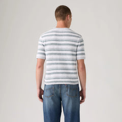Stinson Knit Sweater Shirt - Cardinal Stripe Light Grey Heather - Grey