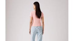 Essential Square Neck Tee - Peachskin - Pink