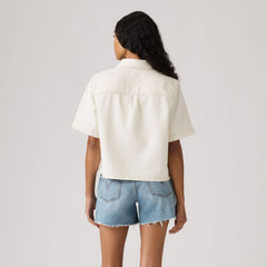 Logan Short-Sleeve Denim Shirt - Truth Slip - White