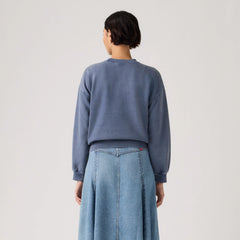 Vintage Garment Dye Boxy Sweatshirt - Garment Dye Sunshine Blue - Blue