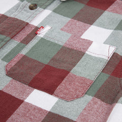 Buffalo Check Flannel Shirt Little Boys 4-7x - Red