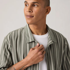 Camp Shirt - Flynt Stripe Mulled Basil - Green