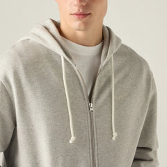 Authentic Full Zip Garment Dye Sweatshirt - Light Grey Heather - Grey