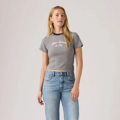 Graphic Logo Essential Sporty Tee - Lsco Smoked Pearl Ht - Blue