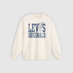 Relaxed Graphic Crewneck Sweatshirt - Levis Original Crew Egret - Tan