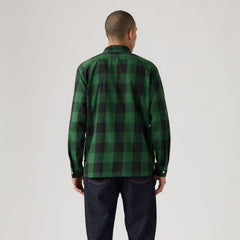 Classic Worker Overshirt - Albany Plaid Dark Green - Green