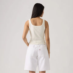 Graphic Logo Essential Tank Top - P2_Craft Serif Horiz - White