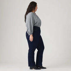 724 High Rise Slim Straight Fit Women's Jeans (Plus Size) - Cast Shadows - Dark Wash