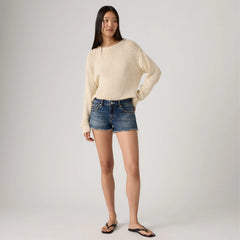 Low Rise Women's Shorts - Free Lunch - Dark Wash