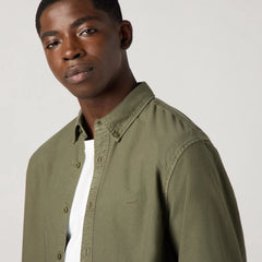 Authentic Button-Down Garment Dye Shirt - Cycle Olive Garment Dye - Green