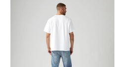 Relaxed Fit Embroidered Badge Vintage Graphic T-Shirt - Badge White - White